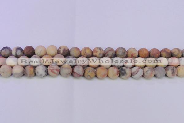 CAG8893 15.5 inches 10mm round matte crazy lace agate beads