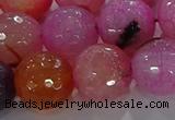 CAG8968 15.5 inches 16mm faceted round fire crackle agate beads