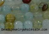 CAG8994 15.5 inches 6mm faceted round fire crackle agate beads