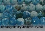 CAG9000 15.5 inches 6mm faceted round fire crackle agate beads