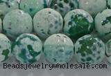 CAG9010 15.5 inches 12mm faceted round fire crackle agate beads