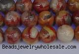 CAG9102 15.5 inches 8mm round red crazy lace agate beads