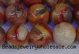 CAG9105 15.5 inches 14mm round red crazy lace agate beads