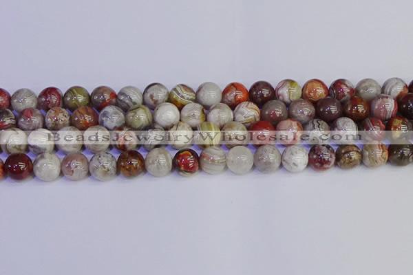 CAG9114 15.5 inches 12mm round Mexican crazy lace agate beads