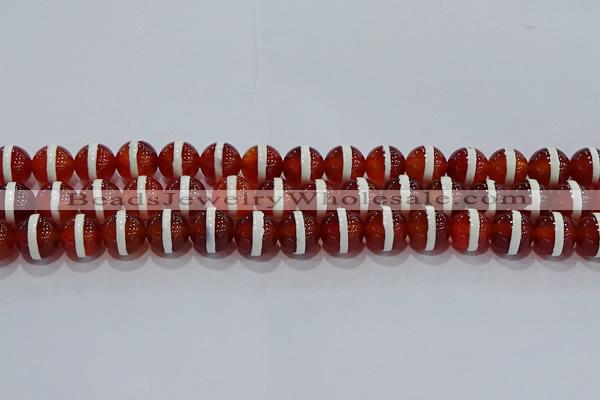 CAG9143 15.5 inches 12mm round tibetan agate beads wholesale