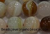 CAG9160 15.5 inches 16mm round line agate beads wholesale