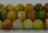 CAG9164 15.5 inches 8mm round line agate beads wholesale