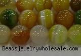 CAG9165 15.5 inches 10mm round line agate beads wholesale