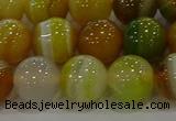 CAG9167 15.5 inches 14mm round line agate beads wholesale