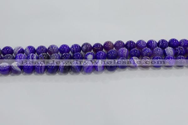 CAG9171 15.5 inches 8mm round line agate beads wholesale