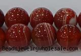 CAG9180 15.5 inches 12mm round line agate beads wholesale