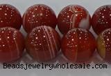 CAG9181 15.5 inches 14mm round line agate beads wholesale