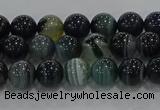 CAG9185 15.5 inches 6mm round line agate beads wholesale