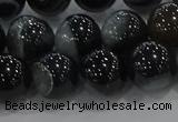 CAG9188 15.5 inches 12mm round line agate beads wholesale