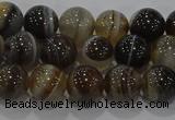 CAG9194 15.5 inches 8mm round line agate gemstone beads