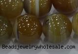 CAG9198 15.5 inches 16mm round line agate gemstone beads