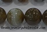 CAG9208 15.5 inches 18mm round line agate gemstone beads