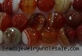 CAG9231 15.5 inches 8mm faceted round line agate beads wholesale