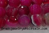 CAG9242 15.5 inches 10mm faceted round line agate beads wholesale