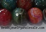 CAG9268 15.5 inches 16mm faceted round line agate beads wholesale