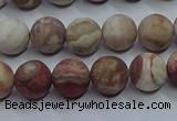 CAG9292 15.5 inches 8mm round matte Mexican crazy lace agate beads