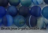 CAG9333 15.5 inches 10mm round matte line agate beads wholesale