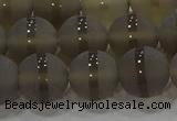 CAG9346 15.5 inches 12mm round matte grey agate beads wholesale