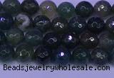 CAG9361 15.5 inches 6mm faceted round moss agate beads wholesale