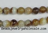 CAG937 16 inches 8mm round madagascar agate gemstone beads