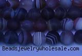 CAG9371 15.5 inches 6mm round matte botswana agate beads