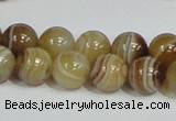 CAG939 16 inches 12mm round madagascar agate gemstone beads