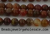 CAG9390 15.5 inches 4mm round red moss agate beads wholesale