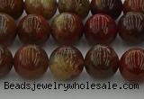 CAG9392 15.5 inches 8mm round red moss agate beads wholesale