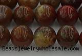 CAG9393 15.5 inches 10mm round red moss agate beads wholesale