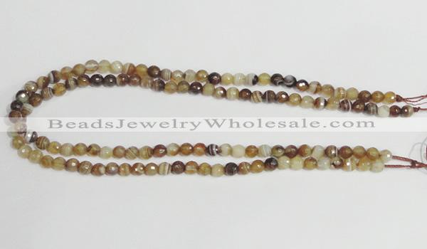 CAG944 16 inches 6mm faceted round madagascar agate gemstone beads