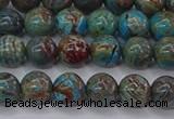 CAG9472 15.5 inches 6mm round blue crazy lace agate beads