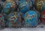 CAG9477 15.5 inches 16mm round blue crazy lace agate beads