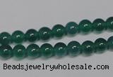 CAG953 15.5 inches 6mm round green agate gemstone beads wholesale