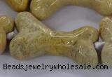 CAG9537 15.5 inches 22*40mm - 25*45mm bone chrysanthemum agate beads