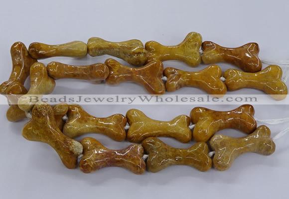 CAG9538 15.5 inches 22*40mm - 25*45mm bone chrysanthemum agate beads