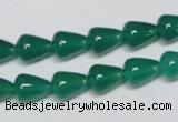 CAG956 15.5 inches 8*10mm teardrpop green agate gemstone beads