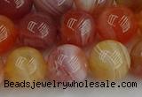 CAG9564 15.5 inches 12mm round red botswana agate gemstone beads