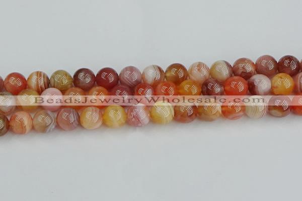 CAG9564 15.5 inches 12mm round red botswana agate gemstone beads