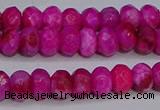 CAG9574 15.5 inches 4*6mm faceted rondelle crazy lace agate beads