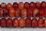 CAG9587 15.5 inches 5*8mm faceted rondelle crazy lace agate beads