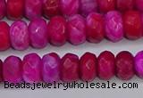 CAG9590 15.5 inches 5*8mm faceted rondelle crazy lace agate beads