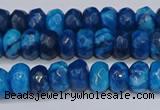 CAG9593 15.5 inches 5*8mm faceted rondelle crazy lace agate beads