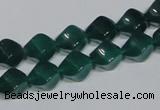 CAG960 15.5 inches 8*10mm twisted rice green agate gemstone beads