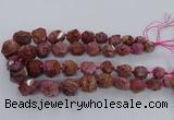 CAG9615 15.5 inches 10*12mm - 20*25mm faceted nuggets ocean agate beads