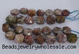 CAG9617 15.5 inches 15*25mm - 18*28mm faceted nuggets ocean agate beads